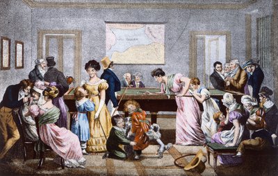 A Billiard Room in the Nineteenth Century, 1828 by Julien Leopold Boilly